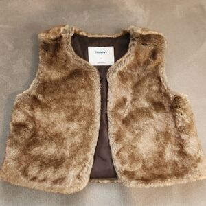 Old Navy Faux Fur Vest Brown